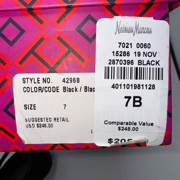 Tory Burch Ashton Ballet Womens‎ 7M Black Suede Pointed Toe T-Strap Flats 42968 - Picture 12 of 12